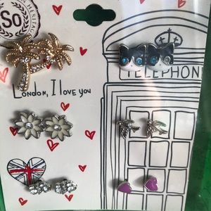 SO London I love you earring collection six pair